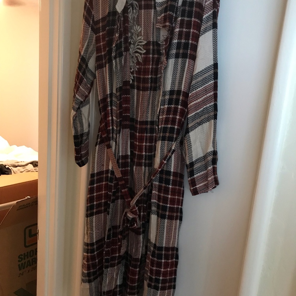 Plaid cardigan